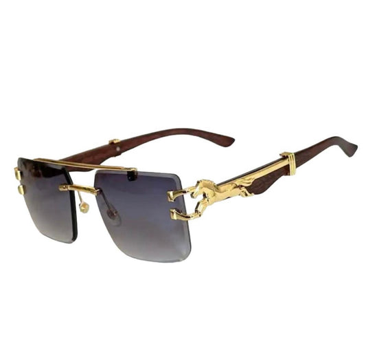 Luxe Zonnebril Met Donker Grijs Glas