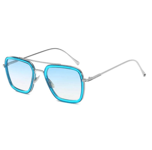 LesSunGlass - Silver frame Lichtblauw Glas